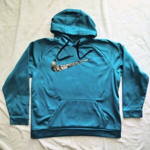 NIKE Mens Dri Fit Swoosh Camo Hoodie Sweatshirt Size Large